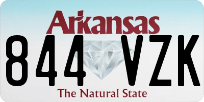 AR license plate 844VZK