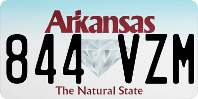 AR license plate 844VZM