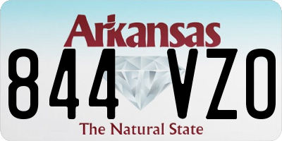 AR license plate 844VZO