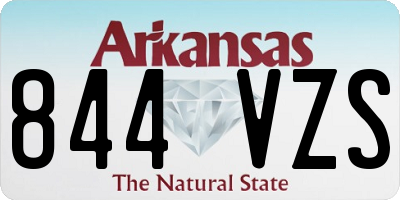 AR license plate 844VZS
