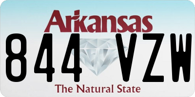 AR license plate 844VZW