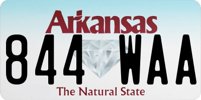 AR license plate 844WAA