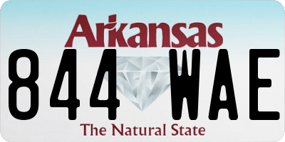 AR license plate 844WAE