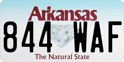 AR license plate 844WAF