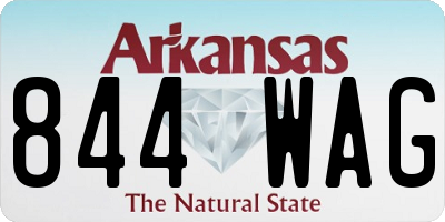 AR license plate 844WAG
