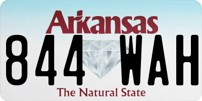 AR license plate 844WAH