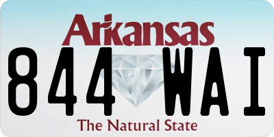 AR license plate 844WAI