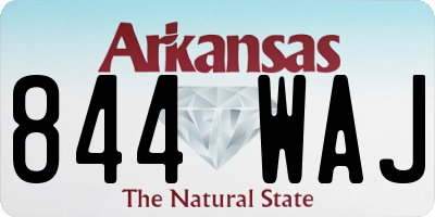 AR license plate 844WAJ