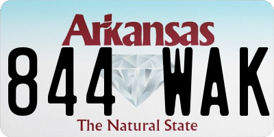 AR license plate 844WAK