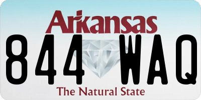 AR license plate 844WAQ