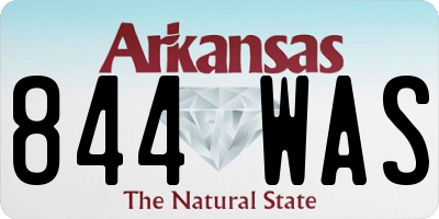 AR license plate 844WAS