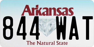 AR license plate 844WAT