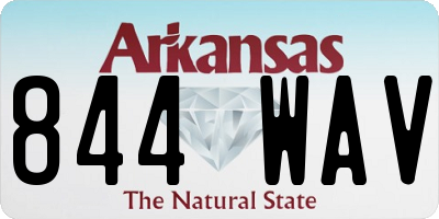 AR license plate 844WAV