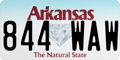 AR license plate 844WAW