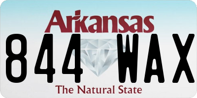 AR license plate 844WAX