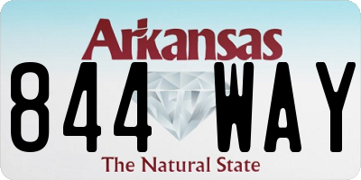 AR license plate 844WAY