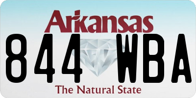 AR license plate 844WBA