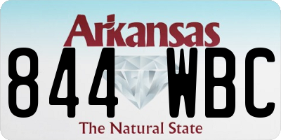 AR license plate 844WBC