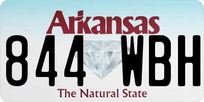 AR license plate 844WBH