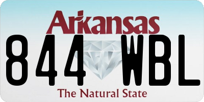 AR license plate 844WBL