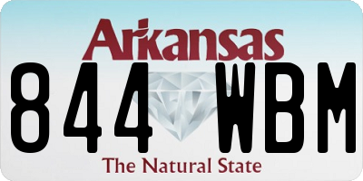 AR license plate 844WBM