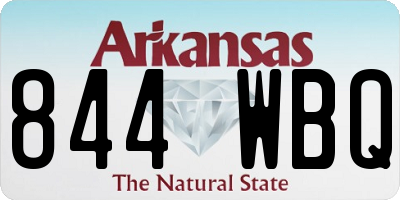 AR license plate 844WBQ