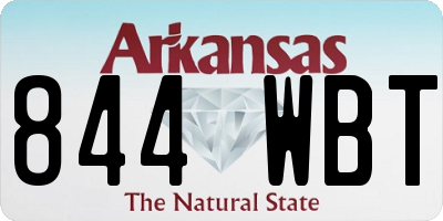 AR license plate 844WBT