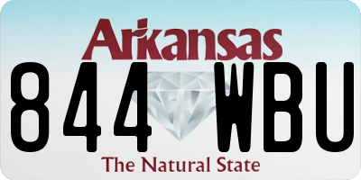 AR license plate 844WBU