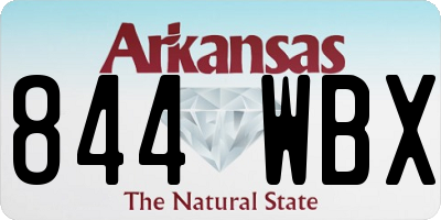 AR license plate 844WBX