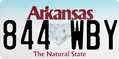 AR license plate 844WBY