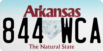 AR license plate 844WCA