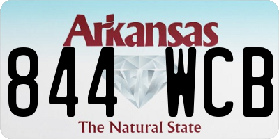AR license plate 844WCB