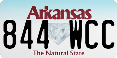 AR license plate 844WCC