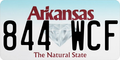 AR license plate 844WCF