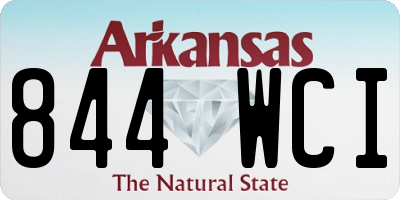 AR license plate 844WCI