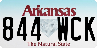 AR license plate 844WCK