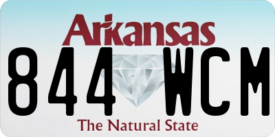 AR license plate 844WCM