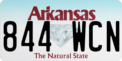 AR license plate 844WCN
