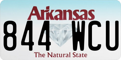 AR license plate 844WCU