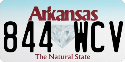 AR license plate 844WCV