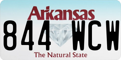 AR license plate 844WCW