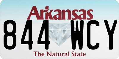 AR license plate 844WCY