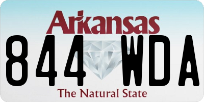 AR license plate 844WDA