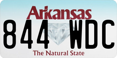 AR license plate 844WDC