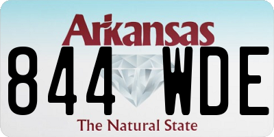 AR license plate 844WDE