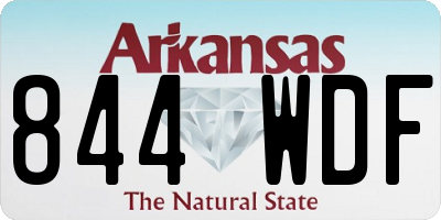 AR license plate 844WDF