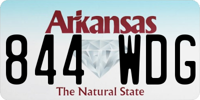 AR license plate 844WDG