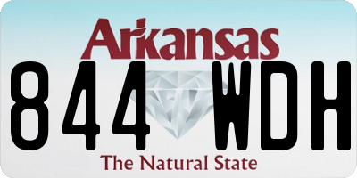 AR license plate 844WDH