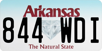 AR license plate 844WDI