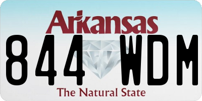AR license plate 844WDM
